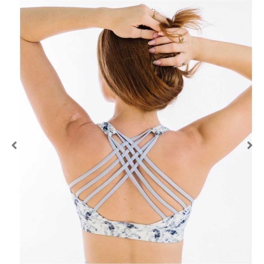 Zyia Storm Brushed Hendrix Criterion Strappy Sports Bra Medium EUC